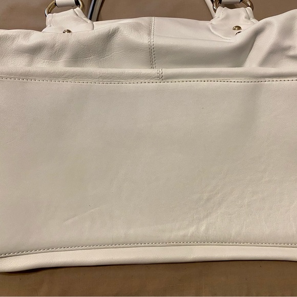 CROMIA Pure White Leather BAG PURSE SATCHEL - Brand NEW - GORGEOUS *TAKE A LOOK* - Picture 8 of 16
